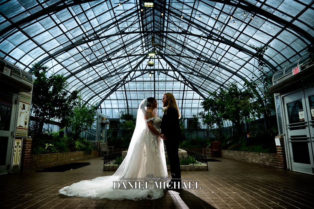 Couple in greenhouse